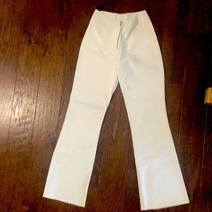 Bebe white genuine leather pants, boot cut.
